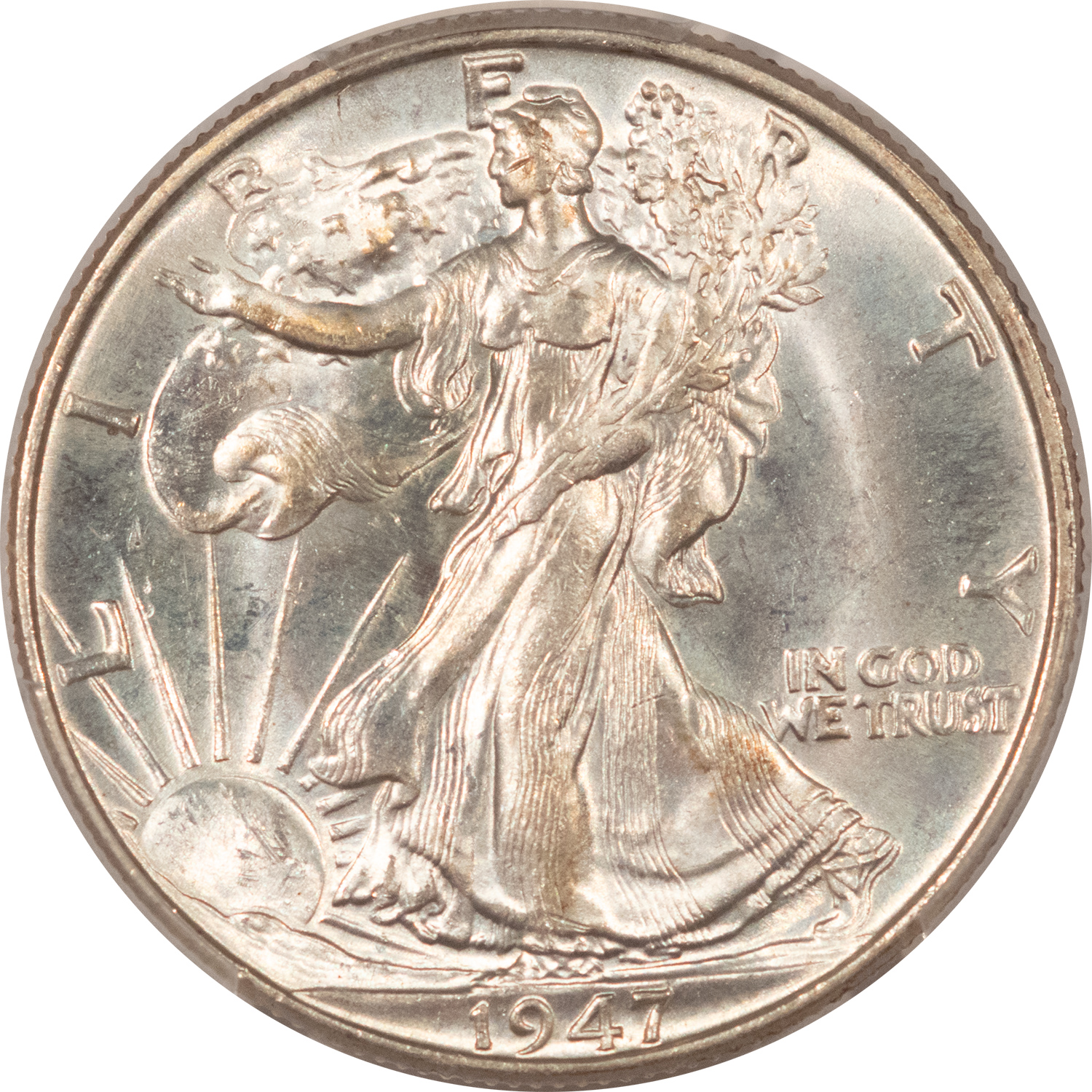 Half Dollars 1947 WALKING LIBERTY HALF DOLLAR – PCGS MS-64 FRESH WHITE Half Dollars 1947 WALKING LIBERTY HALF DOLLAR – PCGS MS-64 FRESH WHITE