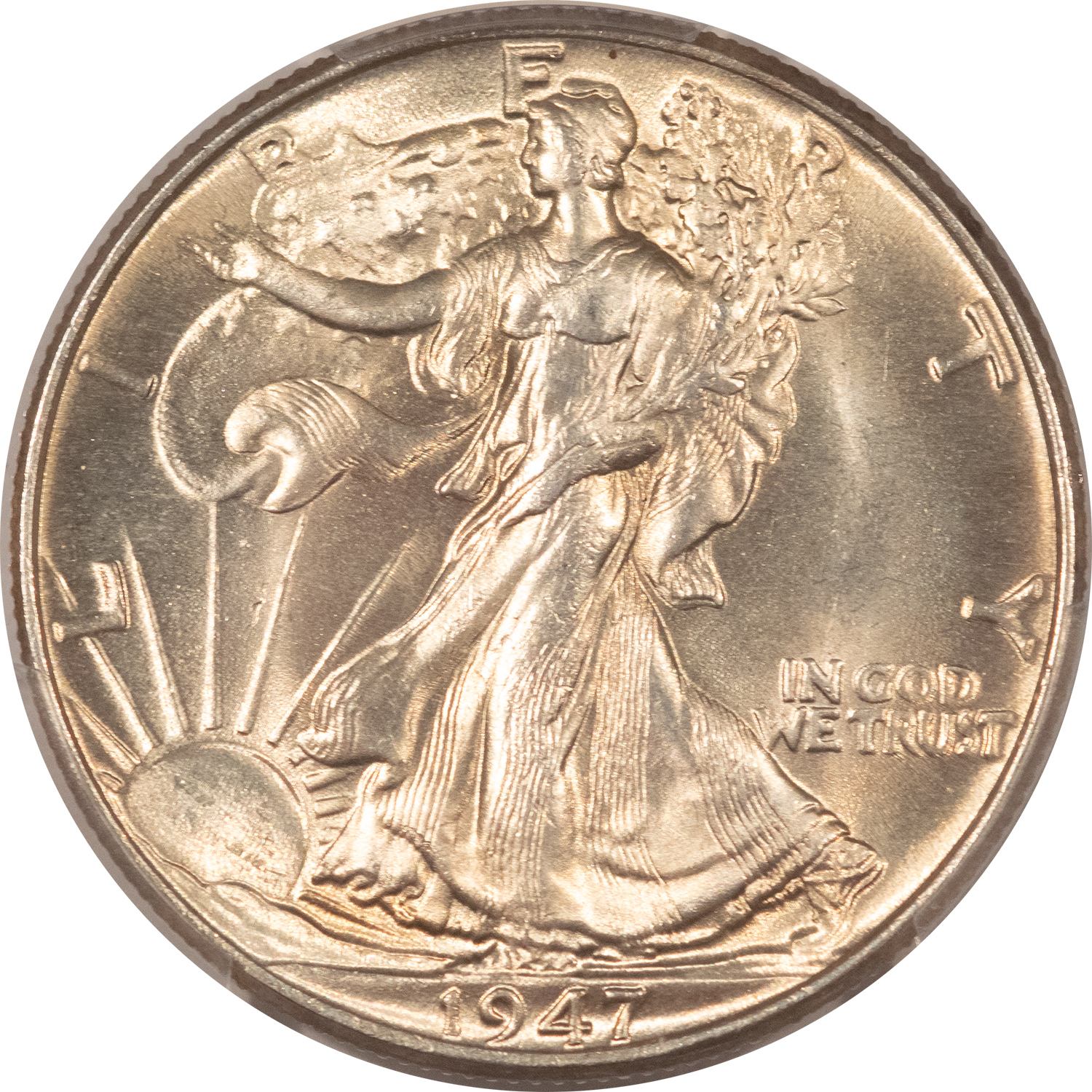 Half Dollars 1947 WALKING LIBERTY HALF DOLLAR – PCGS MS-64 FRESH LUSTROUS Half Dollars 1947 WALKING LIBERTY HALF DOLLAR – PCGS MS-64 FRESH LUSTROUS