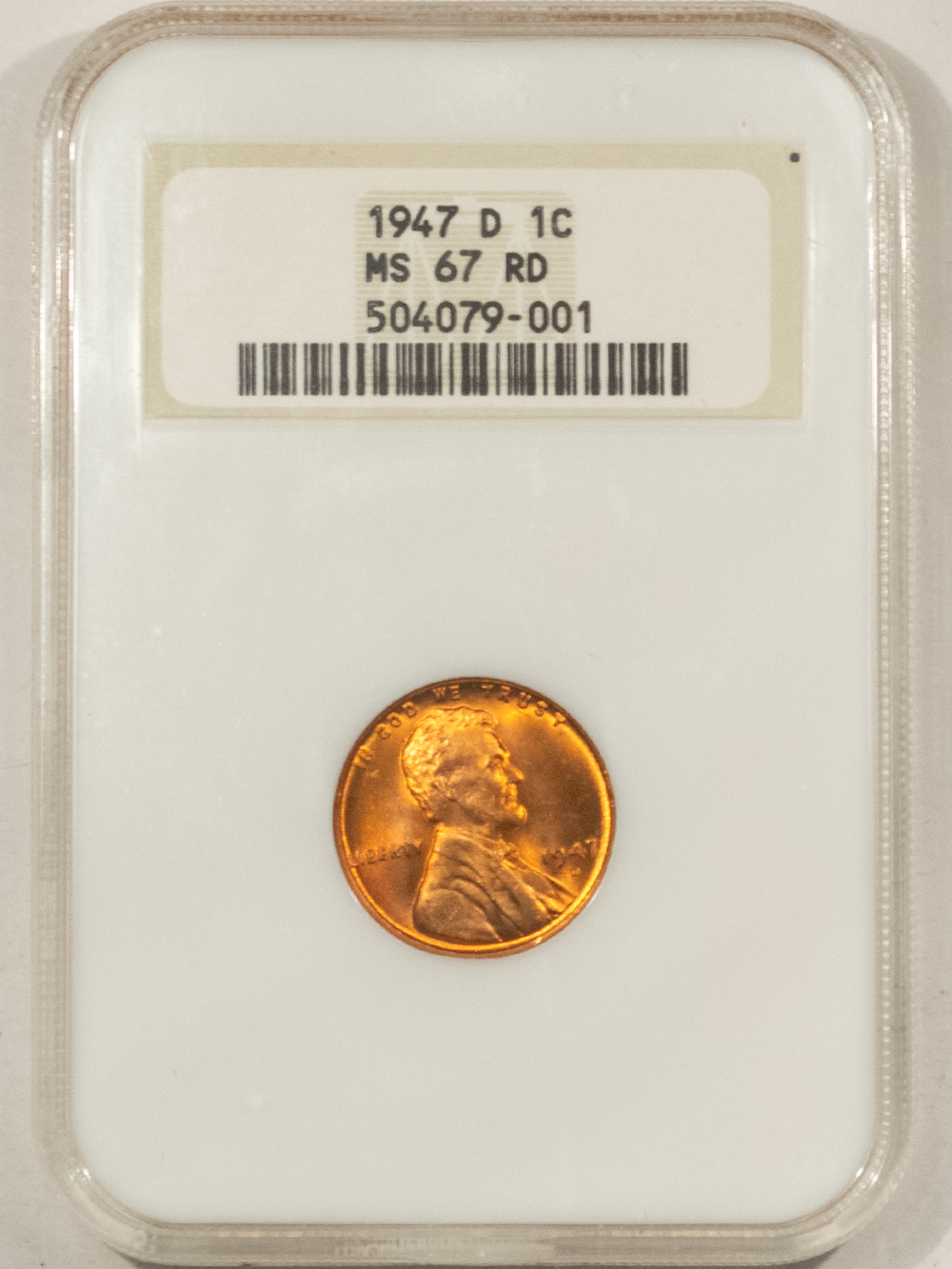 Lincoln Cents (Wheat) 1947-D LINCOLN CENT – NGC MS-67 RD, FATTIE HOLDER! PRETTY! Lincoln Cents (Wheat) 1947-D LINCOLN CENT – NGC MS-67 RD, FATTIE HOLDER! PRETTY!