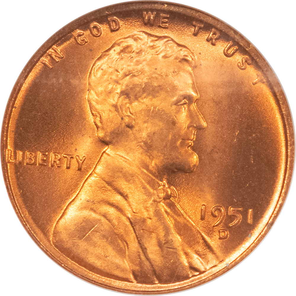 Lincoln Cents (Wheat) 1951-D LINCOLN CENT – NGC MS-67 RD, SUPERB RED! Lincoln Cents (Wheat) 1951-D LINCOLN CENT – NGC MS-67 RD, SUPERB RED!