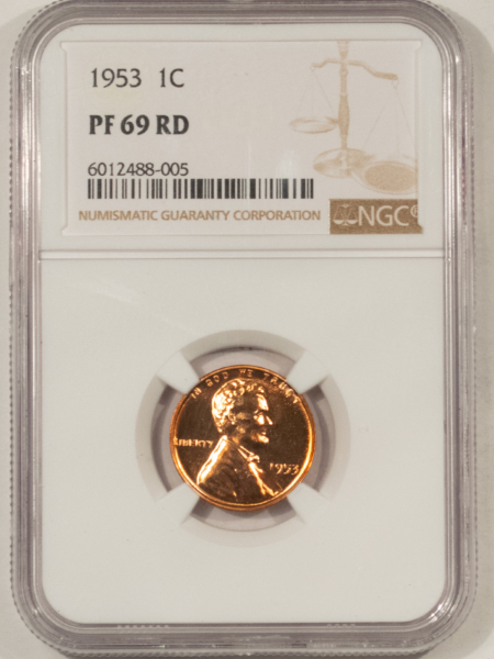 Lincoln Cents (Wheat) 1953 PROOF LINCOLN CENT – NGC PF-69 RD