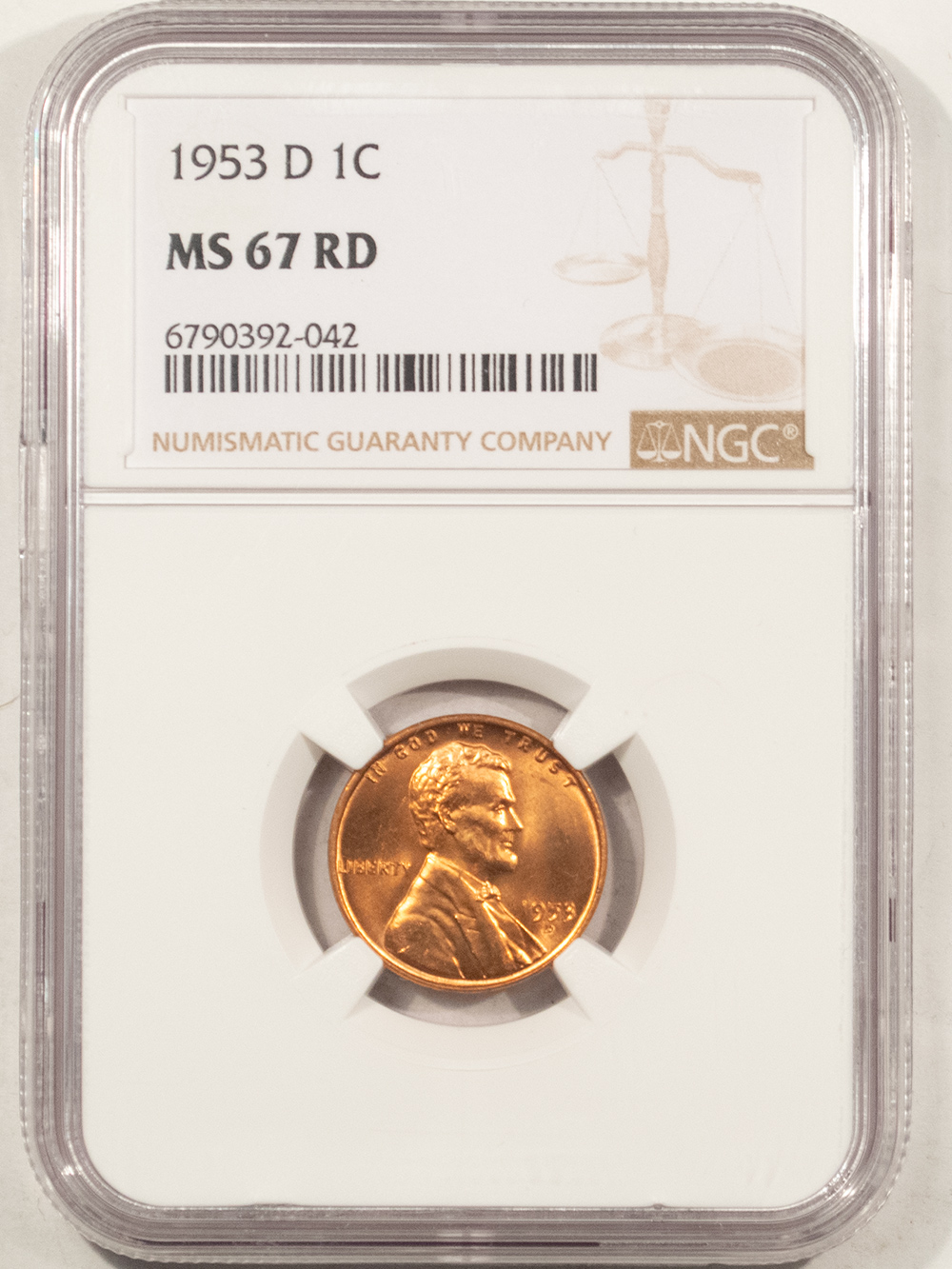 Lincoln Cents (Wheat) 1953-D LINCOLN CENT – NGC MS-67 RD, SUPERB GEM! Lincoln Cents (Wheat) 1953-D LINCOLN CENT – NGC MS-67 RD, SUPERB GEM!