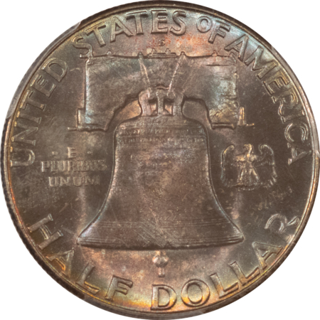 CAC Approved Coins 1953-S FRANKLIN HALF DOLLAR – PCGS MS-66, PRETTY TONING, PREMIUM QUALITY & CAC!