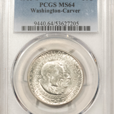 Early Commems 1953-S WASHINGTON-CARVER COMMEMORATIVE HALF PCGS MS-64 LOW MINTAGE, UNDERVALUED!