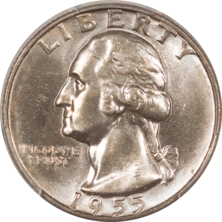 New Certified Coins 1955-D WASHINGTON QUARTER – PCGS MS-65, PRETTY GEM!