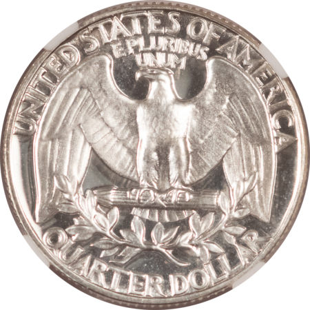 New Certified Coins 1956 PROOF WASHINGTON SILVER QUARTER – NGC PF-68 WHITE W/ CAMEO REVERSE