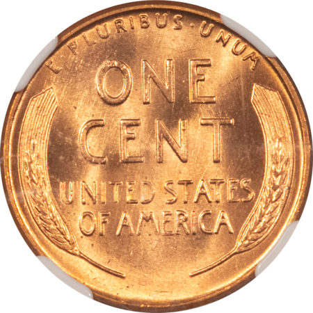 Lincoln Cents (Wheat) 1958-D LINCOLN CENT – NGC MS-67 RD, SUPERB GEM