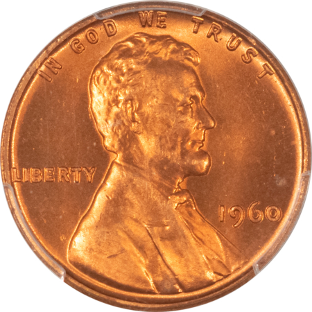 Lincoln Cents (Memorial) 1960 LINCOLN CENT, SMALL DATE – PCGS MS-67 RD SUPERB & TOUGH!