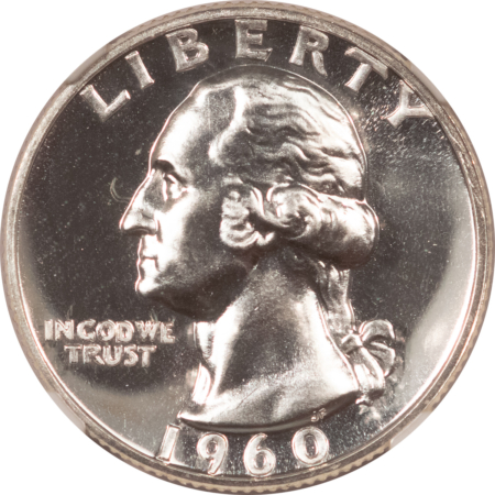 New Certified Coins 1960 PROOF WASHINGTON SILVER QUARTER – NGC PF-68 WHITE