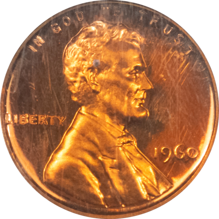 Lincoln Cents (Memorial) 1960 PROOF LINCOLN CENT LARGE DATE – NGC PF-68 RD UCAM