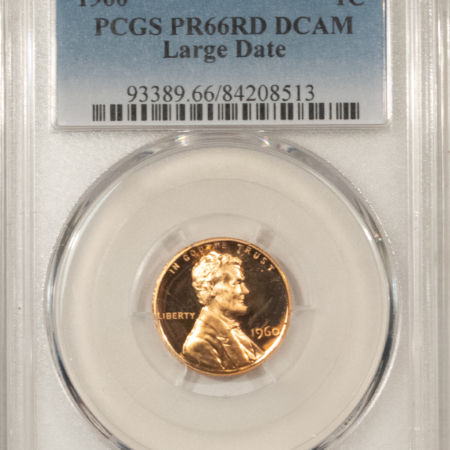Lincoln Cents (Memorial) 1960 PROOF LINCOLN CENT LARGE DATE – PCGS PR-66 DCAM