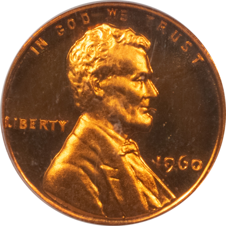 Lincoln Cents (Memorial) 1960 PROOF LINCOLN CENT SMALL DATE – PCGS PR-68 RD CAM