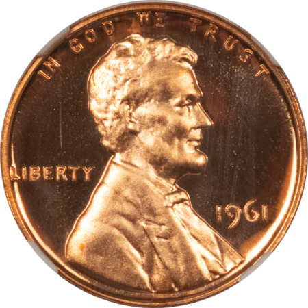 Lincoln Cents (Memorial) 1961 PROOF LINCOLN CENT NGC PF-69 RD CAMEO