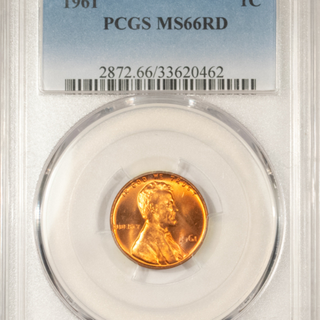 Lincoln Cents (Memorial) 1961 LINCOLN CENT – PCGS MS-66 RD