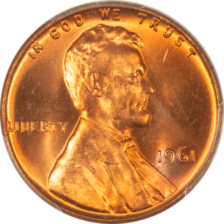 Lincoln Cents (Memorial) 1961 LINCOLN CENT – PCGS MS-66 RD