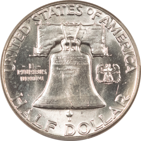 Franklin Halves 1962 FRANKLIN HALF DOLLAR – PCGS MS-62 FBL BLAST WHITE FULL BELL LINES!