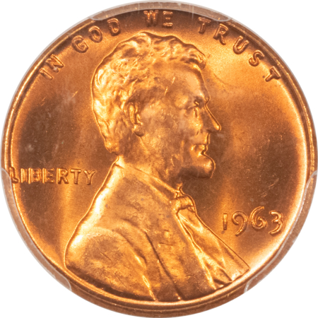 Lincoln Cents (Memorial) 1963 LINCOLN CENT – PCGS MS-66 RD