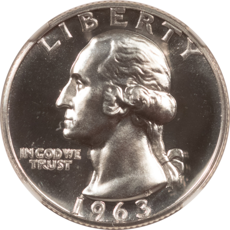 New Certified Coins 1963 PROOF WASHINGTON SILVER QUARTER – NGC PF-69 WHITE & PRISTINE