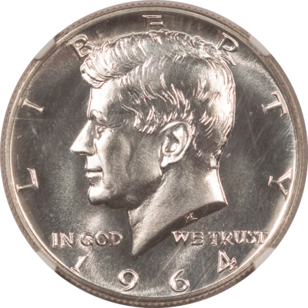 Half Dollars 1964 PROOF KENNEDY HALF DOLLAR – NGC PF-68, WHITE!