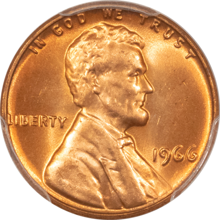 Lincoln Cents (Memorial) 1966 LINCOLN CENT – PCGS MS-66 RD