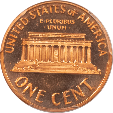 Lincoln Cents (Memorial) 1970-S PROOF LINCOLN CENT, SMALL DATE – PCGS PR-67 RD DCAM, TOUGH DEEP CAMEO