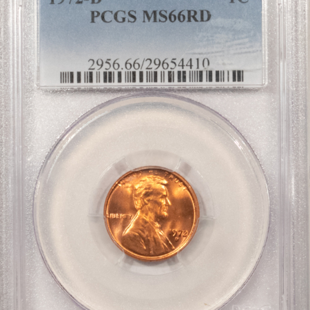 Lincoln Cents (Memorial) 1972-D LINCOLN CENT – PCGS MS-66 RD