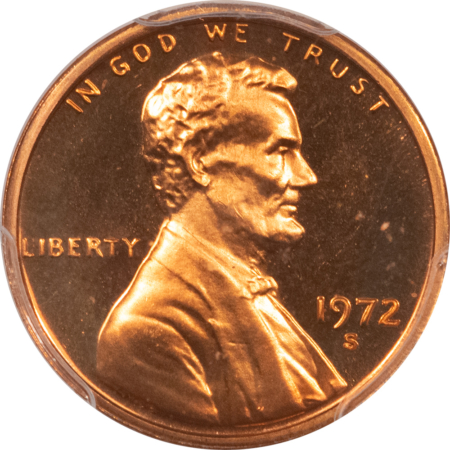 Lincoln Cents (Memorial) 1972-S PROOF LINCOLN CENT – PCGS PR-67 RD DCAM