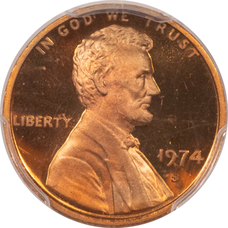 Lincoln Cents (Memorial) 1974-S PROOF LINCOLN CENT PCGS PR-69 RD DCAM