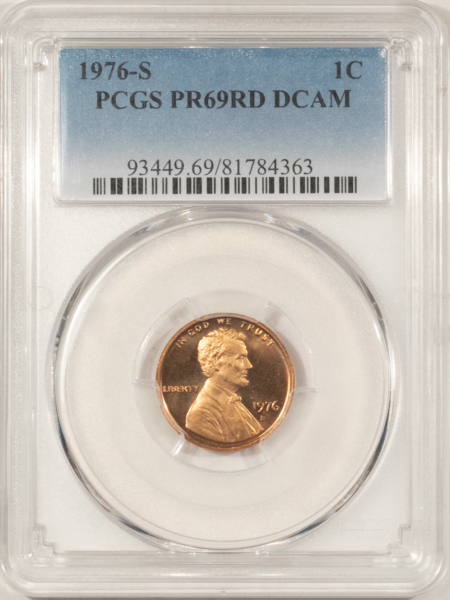Lincoln Cents (Memorial) 1976-S PROOF LINCOLN CENT PCGS PR-69 RD DCAM