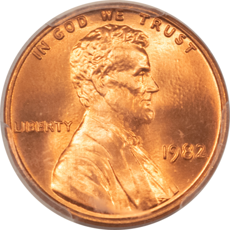 Lincoln Cents (Memorial) 1982 LARGE DATE ZINC LINCOLN CENT – PCGS MS-68 RD, TOUGH!