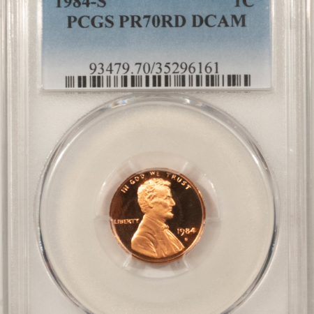 New Store Items 1984-S PROOF LINCOLN CENT – PCGS PR-70 RD DCAM, TOUGH & PERFECT!