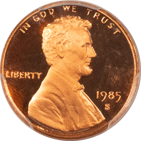 Lincoln Cents (Memorial) 1985-S PROOF LINCOLN CENT – PCGS PR-70 RD DCAM, TOUGH & PERFECT!