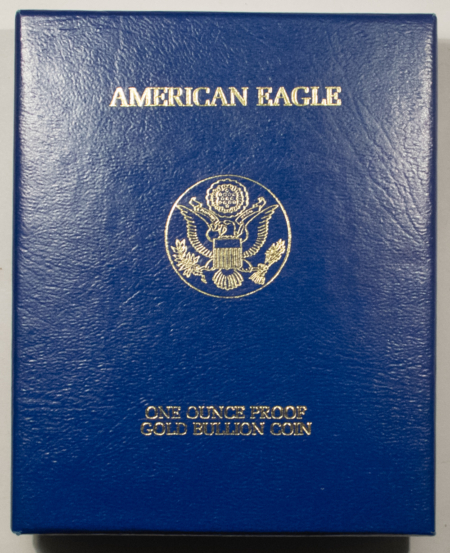 American Gold Eagles, Buffaloes, & Liberty Series 1986-W 1 OZ $50 PROOF AMERICAN GOLD EAGLE, GEM PROOF W/ ORIG BOX & COA, 1ST YEAR