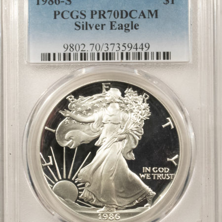 American Silver Eagles 1986-S $1 SILVER EAGLE, PCGS PR-70 DCAM, PLEASE READ DESCRIPTION!