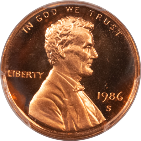 Lincoln Cents (Memorial) 1986-S PROOF LINCOLN CENT – PCGS PR-69 RD DCAM