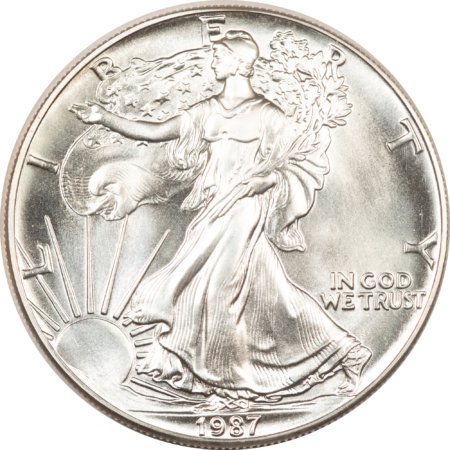 American Silver Eagles 1987 $1 AMERICAN SILVER EAGLE, 1 OZ .999 – GEM UNCIRCULATED!