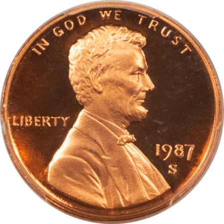 Lincoln Cents (Memorial) 1987-S PROOF LINCOLN CENT – PCGS PR-70 RD DCAM, TOUGH & PERFECT!