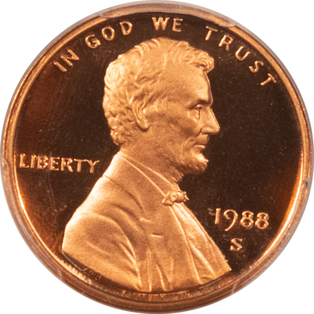 Lincoln Cents (Memorial) 1988-S PROOF LINCOLN CENT – PCGS PR-70 RD DCAM