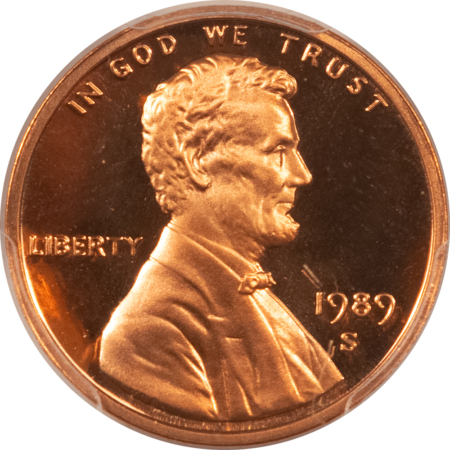 Lincoln Cents (Memorial) 1989-S PROOF LINCOLN CENT – PCGS PR-70 RD DCAM