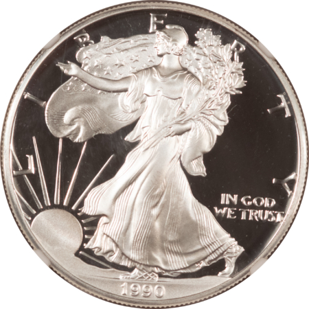 American Silver Eagles 1990-S $1 SILVER EAGLE, NGC PF 69 ULTRA CAMEO!