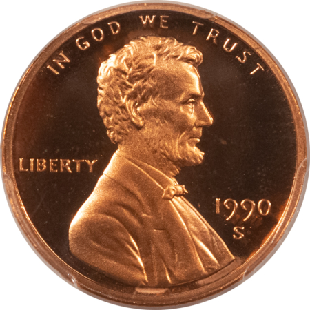 Lincoln Cents (Memorial) 1990-S PROOF LINCOLN CENT – PCGS PR-70 RD DCAM