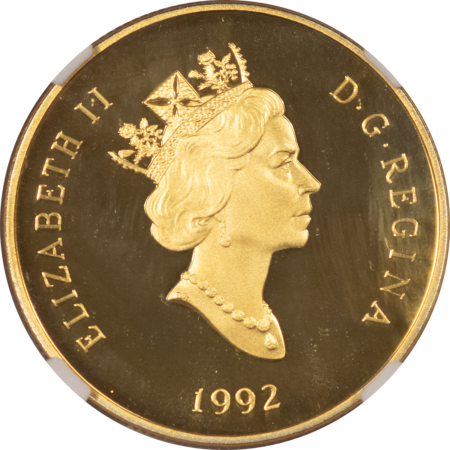 New Certified Coins 1992 PROOF CANADA GOLD $100 MONTREAL 350TH ANNIVERSARY .25 OZ AGW NGC PF-70 UCAM