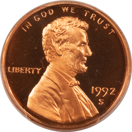 Lincoln Cents (Memorial) 1992-S PROOF LINCOLN CENT – PCGS PR-70 RD DCAM