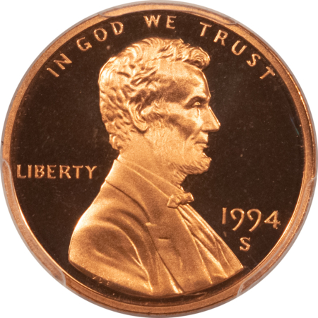 Lincoln Cents (Memorial) 1994-S PROOF LINCOLN CENT – PCGS PR-70 RD DCAM