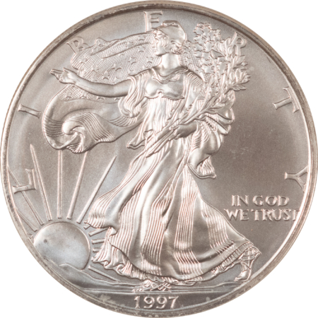 American Silver Eagles 1997 $1 AMERICAN SILVER EAGLE, 1 OZ .999 – NGC MS-69
