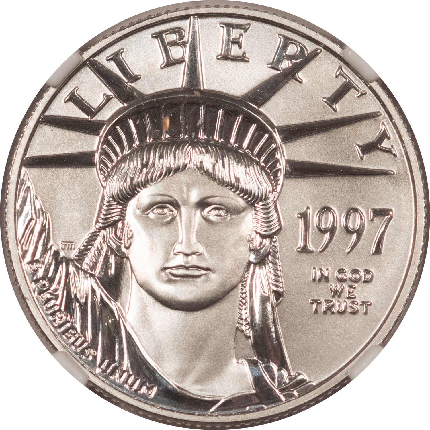 American Platinum Eagles 1997 $50 1/2 OZ AMERICAN PLATINUM EAGLE NGC MS-70 PERFECT FIRST-YEAR COIN, TOUGH American Platinum Eagles 1997 $50 1/2 OZ AMERICAN PLATINUM EAGLE NGC MS-70 PERFECT FIRST-YEAR COIN, TOUGH