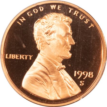 Lincoln Cents (Memorial) 1998-S PROOF LINCOLN CENT CLOSE AM FS-901 PCGS PR-69 RD DCAM