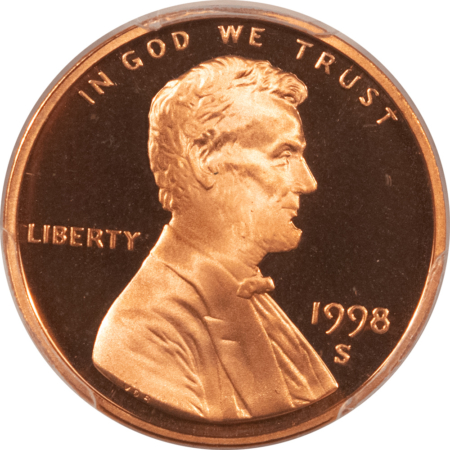 Lincoln Cents (Memorial) 1998-S PROOF LINCOLN CENT – PCGS PR-70 RD DCAM