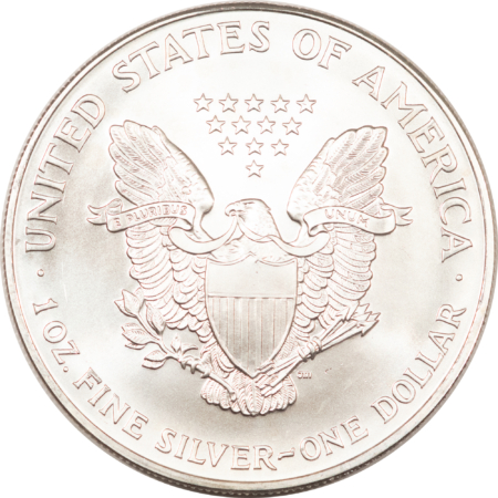 American Silver Eagles 1999 $1 AMERICAN SILVER EAGLE, 1 OZ .999 – GEM UNCIRCULATED!