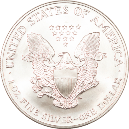American Silver Eagles 2000 $1 AMERICAN SILVER EAGLE, 1 OZ .999 – GEM UNCIRCULATED!